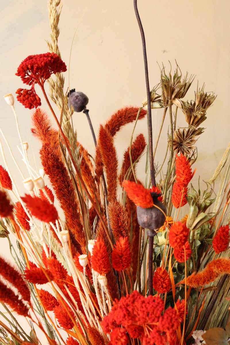 BURNT ORANGE~ DRIED FLOWER BOUQUET - Design by Nature Flowers -