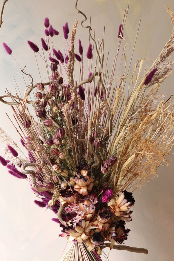 Limited Edition Rich Purple~ Dried Flower Bouquet - Design by Nature Flowers - Dried Flowers