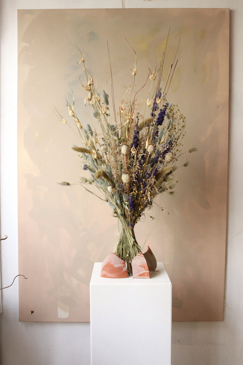 DUSTY BLUES HUES ~ DRIED FLOWER BOUQUET - Design by Nature Flowers - Dried Flowers
