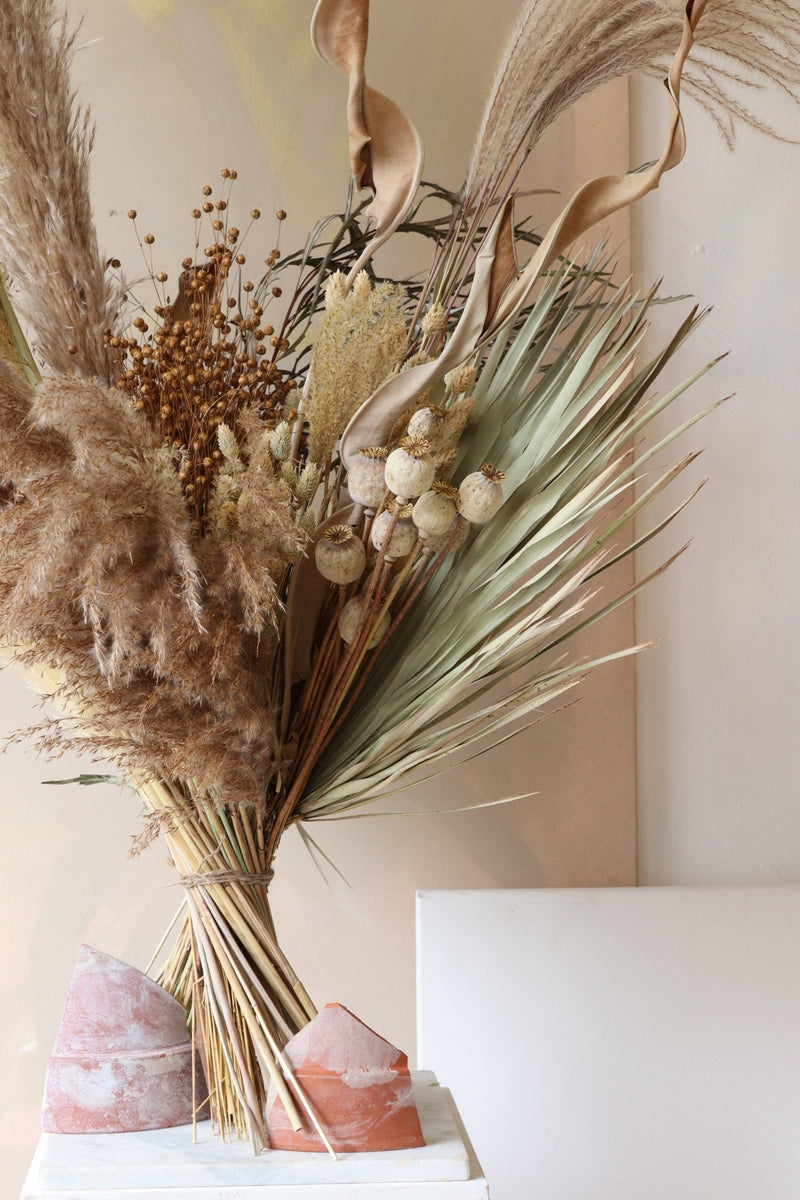 Luxury Pampas and Tropical ~ Dried Flower Bouquet - Design by Nature Flowers -
