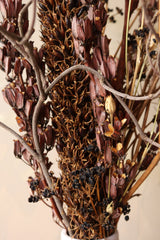 LUXURY DRIED FLOWER ARRANGEMENT -BROWN TONES WITH ARCHITECTURAL STYLE