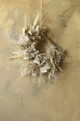 SMALL DRIED FLOWER GREEN WREATH ~ HANDMADE - Design by Nature Flowers -