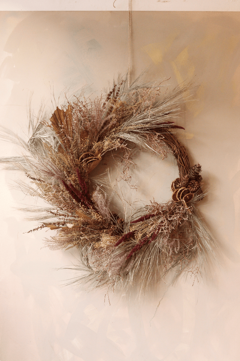 LARGE DRIED FLOWER WREATH ~ HANDMADE - Design by Nature Flowers -