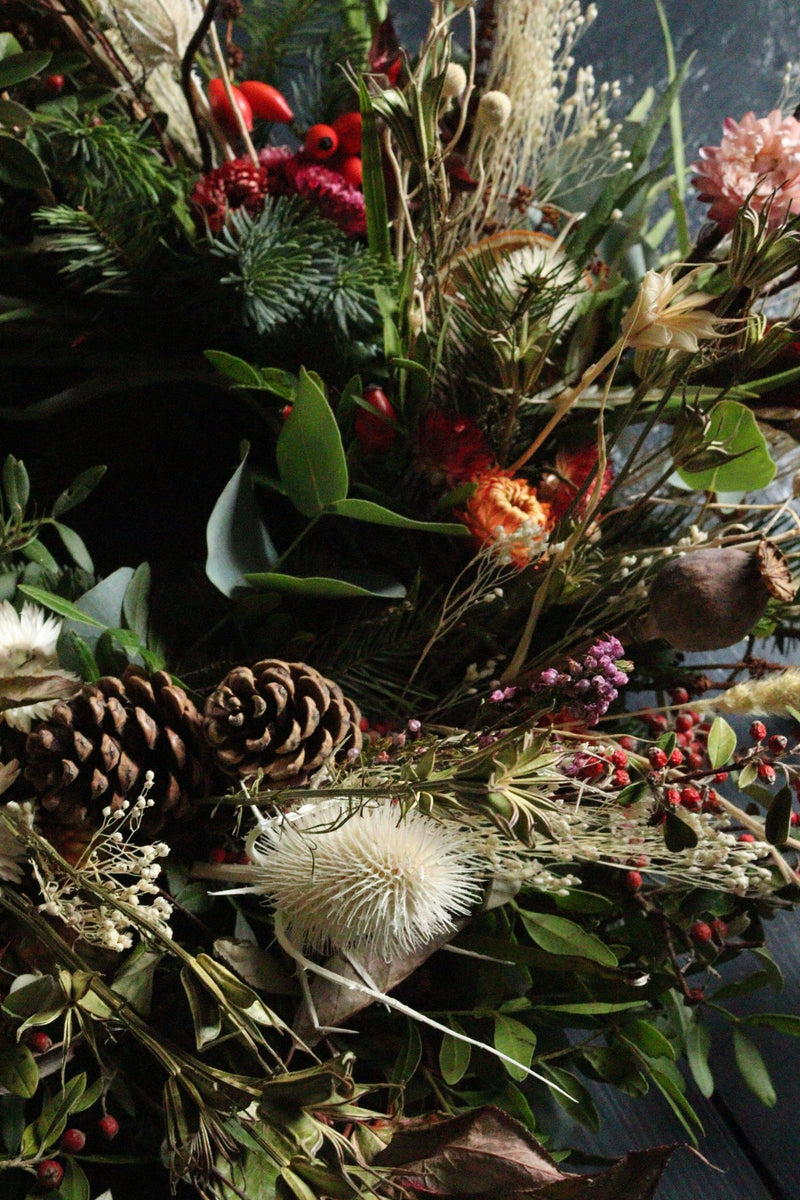 CHRISTMAS WREATH ~ HANDMADE - Design by Nature Flowers - 