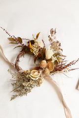 SMALL NATURAL DRIED FLOWER WREATH ~ HANDMADE - Design by Nature Flowers - 