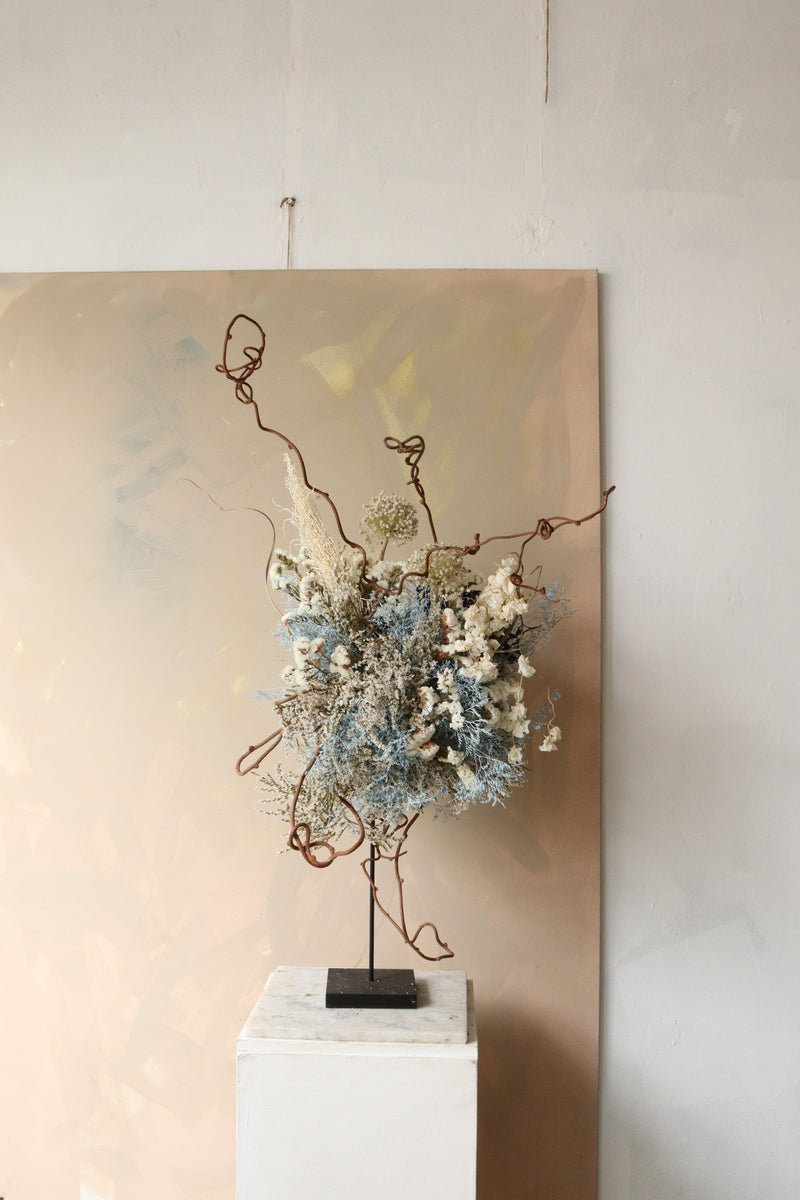 Dried Flower Sculpture - Blue - Design by Nature Flowers -